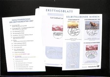 Bund ETB Ersttagsbl&auml;tter 2007 Jahrgang komplett mit selbstklebend