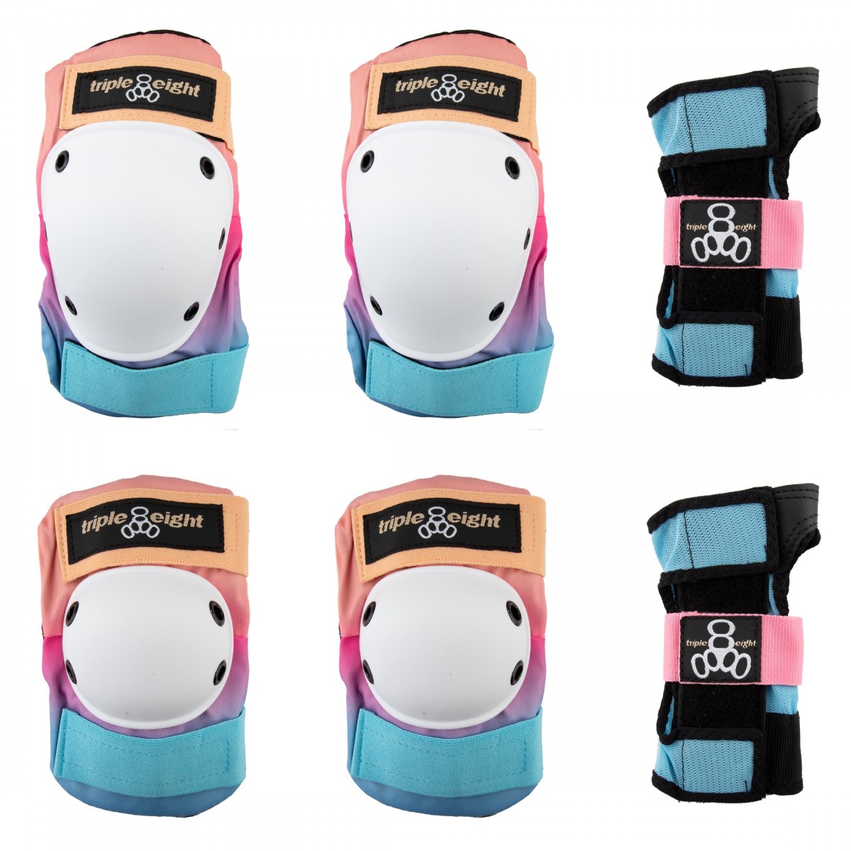 Серия Triple Eight Saver из 3-х комплектов защитного снаряжения Sunset Fade от LG для езды на велосипеде 9990₽