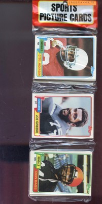 1981 Topps Football Card Set Rack Rak Pack = 3 Wax Joe Greene Ottis ...
