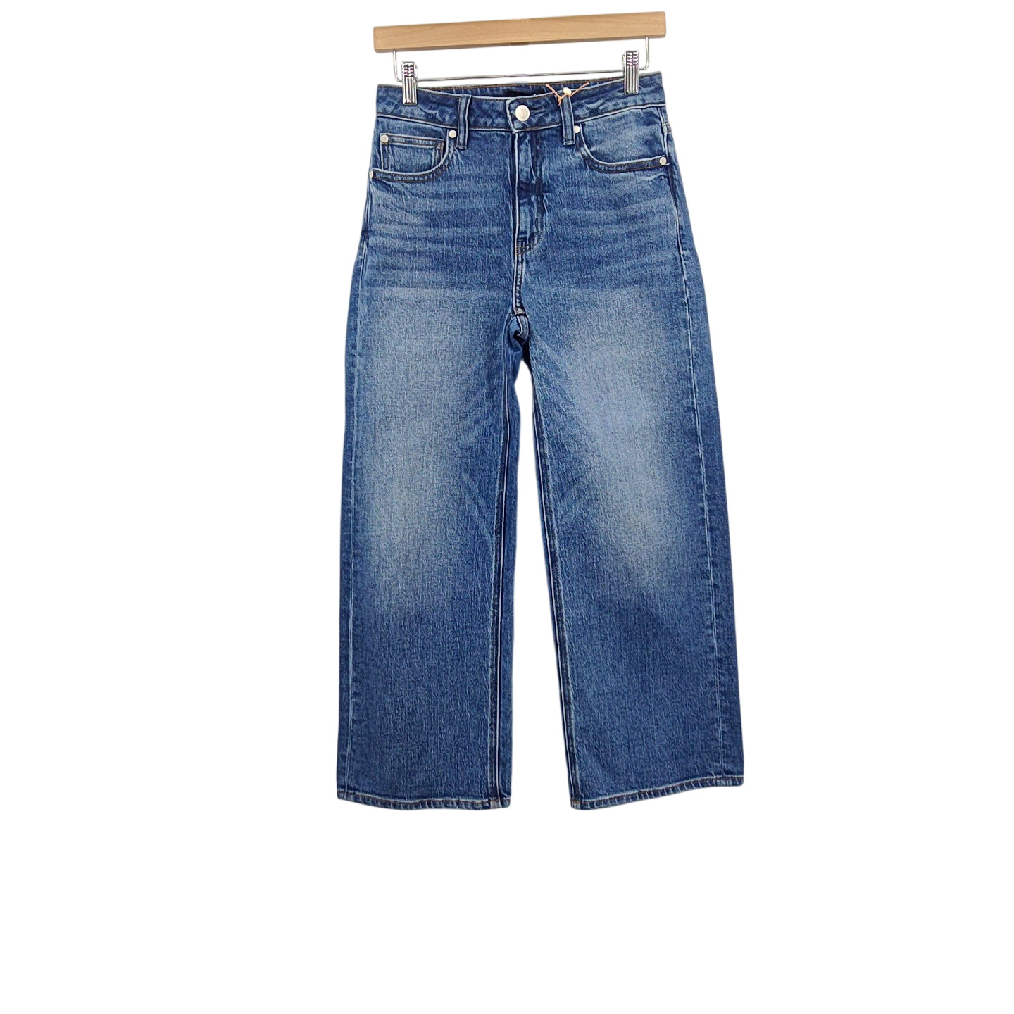 Quince Women Bella Stretch Relaxed Straight Jeans Atlantic Blue 27
