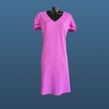 Banana Boat UPF 50+ V-Neck Double Ruffle Sleeve Pink/Purple Dress Size XL