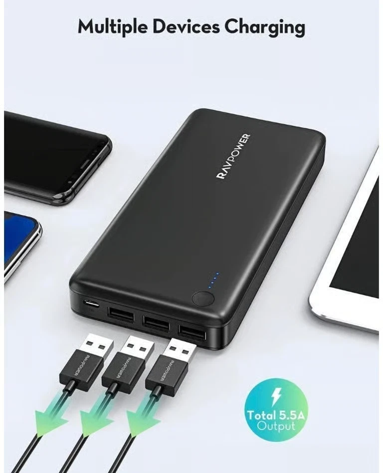 Banco de alimentación de 3 puertos RAVPower Prime 26800 mAh RP-PB41 Foto 2 de 4