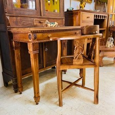 Studio Sedia Scrivania Legno Teak Arredo Etnico