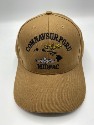 The Corps Commander Naval Surface Group Midpac Beige Baseball Cap Hat One Size
