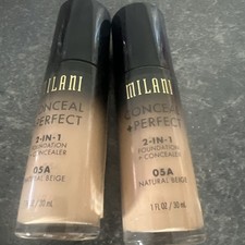 2 Milani Conceal  Perfect 2-IN-1 Foundation  Concealer 05A Natural Beige