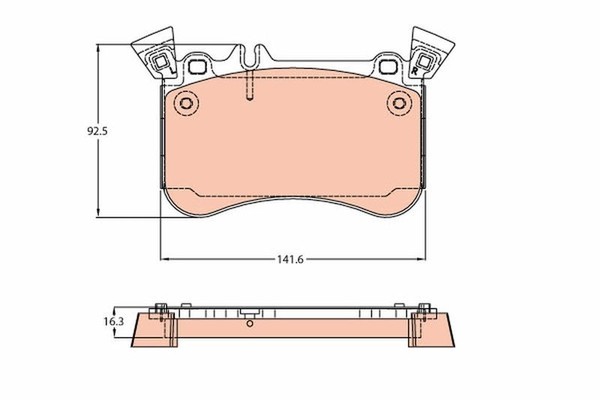 TRW Bremsbelagsatz, Scheibenbremse GDB2229 FüR MERCEDES-BENZ-image