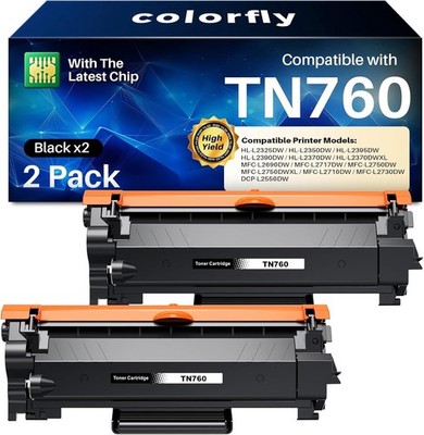 TN760 Toner for Brother Printer Compatible for Brother TN760 TN-760 TN730 TN 760
