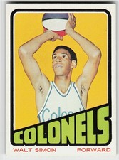 1972-73 Topps #224 Walt Simon BASKETBALL Kentucky Colonels