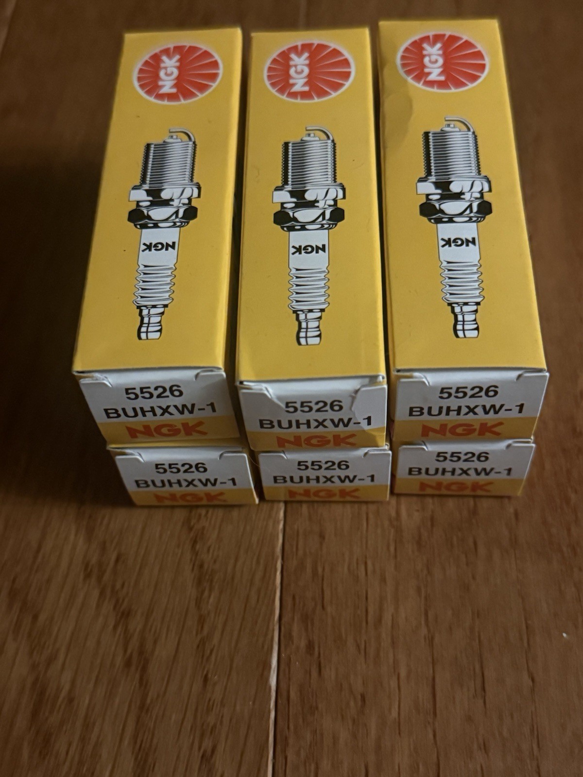 6 New NGK Spark Plugs BUHXW-1 5526
