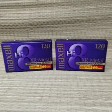 Maxell XR Metal Hi8 Digital Camcorder Tapes 120min 2 Pack Sealed New