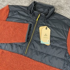 Prana IncrediWool 1/2 Zip Mens XL Rust Heather Standard Fit Pullover Sweater NWT