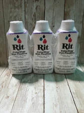 Lot of 3 Rit Dye Fixative RIT COLORSTAY, 8 fl oz, Clear