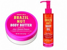 Trader Joe's Brazil Nut Body Butter Body Oil Set 8 oz/4 fl oz Salted Caramel