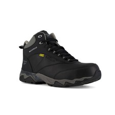 Reebok Work Beamer Comp Toe Work Boot Met Guard Black With Grey Trim - 9 Wide