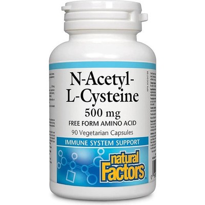 Natural Factors 600mg NAC N-Acetyl-L-Cysteine Amino Acid 60 Vegetarian Capsules