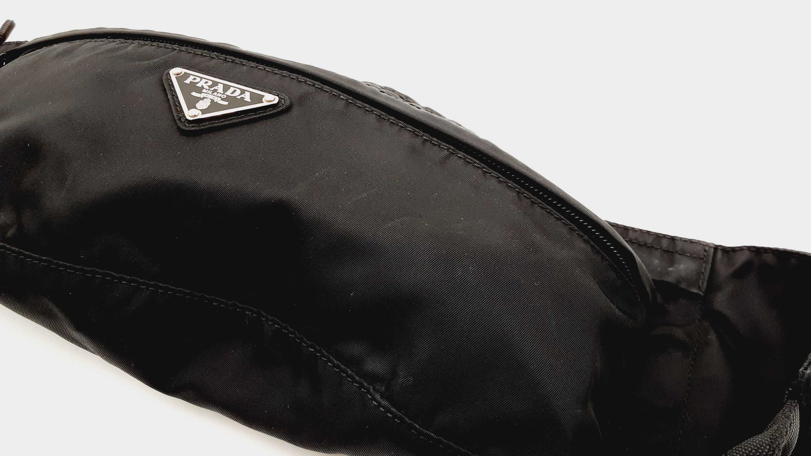 Prada Montagna Belt Bag In Black Tessuto Nylon Fw1225pxzdy thumbnail 13