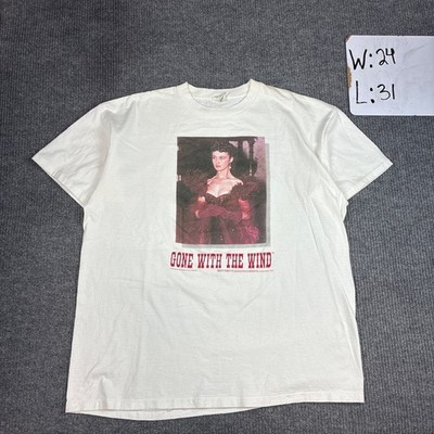Gildan Gone With The Wind Graphic Tee XXL White Vintage Movie Shirt Cotton