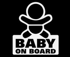 Baby on Board Sticker Vinyl Decal - Boy Girl Kid Sign Car Window Child Safety