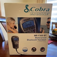 Cobra MR F300 BT Waterproof Bluetooth Marine Radio Noise Canceling Mic Caller ID