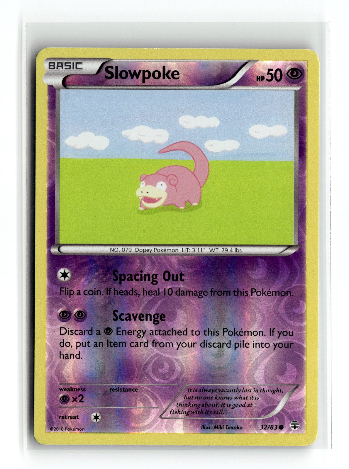 Slowpoke 32/83 Common Generations Reverse Holofoil Pokemon NM