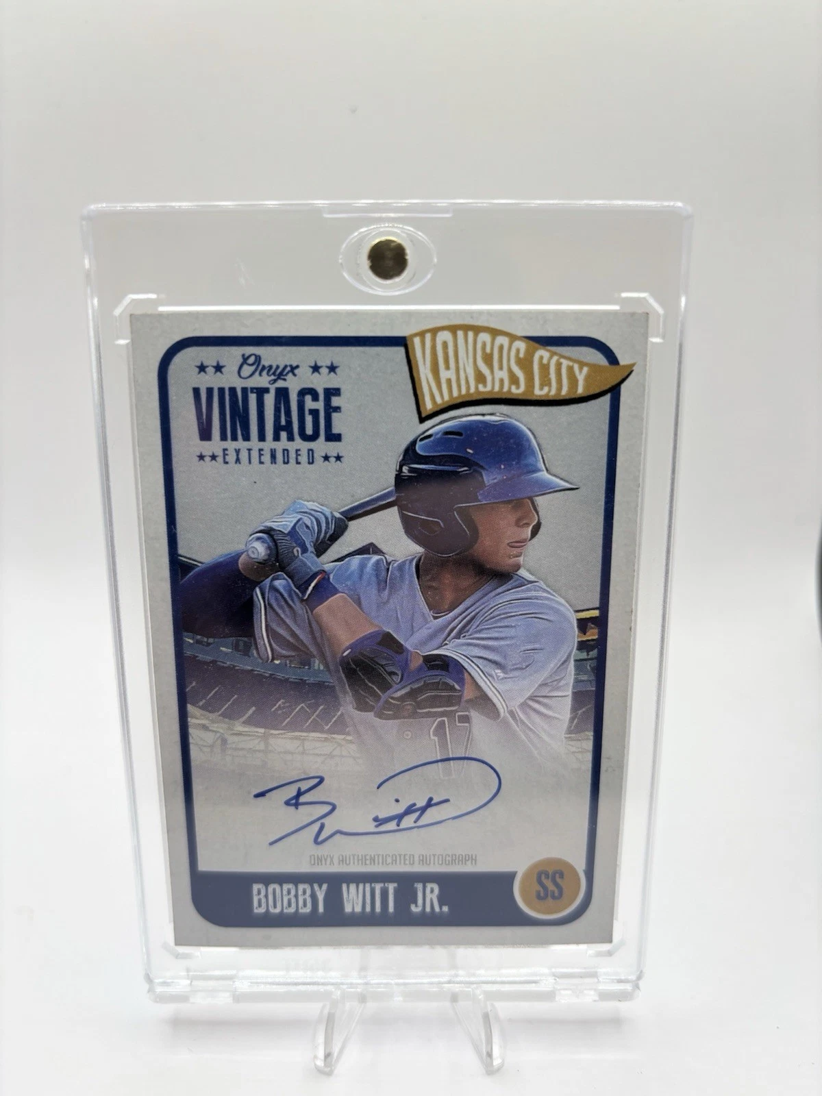 2020 Onyx Vintage Extended BOBBY WITT JR Blue Ink On Card Auto /275 #EABW Royals