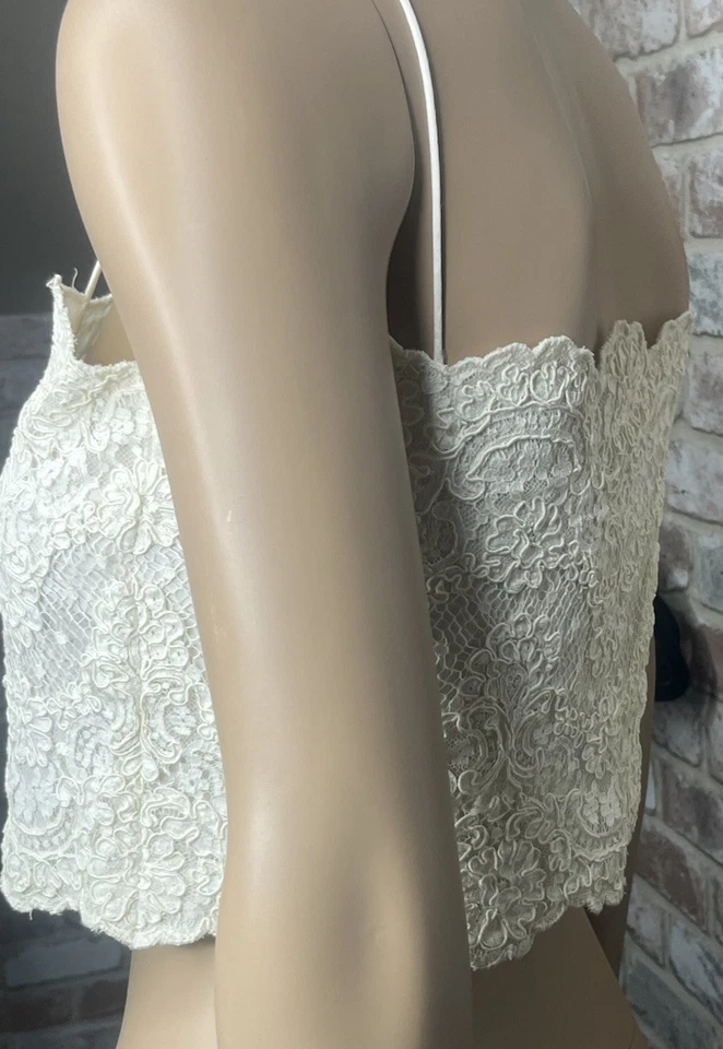 VTG Lace Womens Top BELGIAN BRUSSELS DUCHESSE POINT DE  LACE Handmade Small - Image 3 of 4