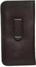 Mens Soft Slip-In Eyeglass Case W/Clip Medium Black Syn.Leather 6.25"Inch X 3.25