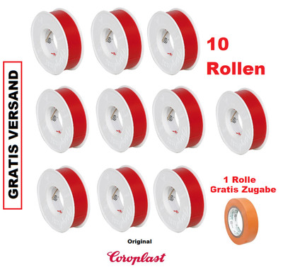 10 Rollen Isolierband Coroplast Klebeband SONDERPREIS + 1 Gratiszugabe