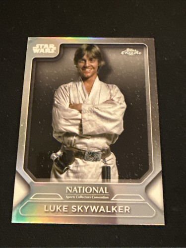 Luke Skywalker 2025 Topps Chrome Star Wars Collectible NSCC Exclusive
