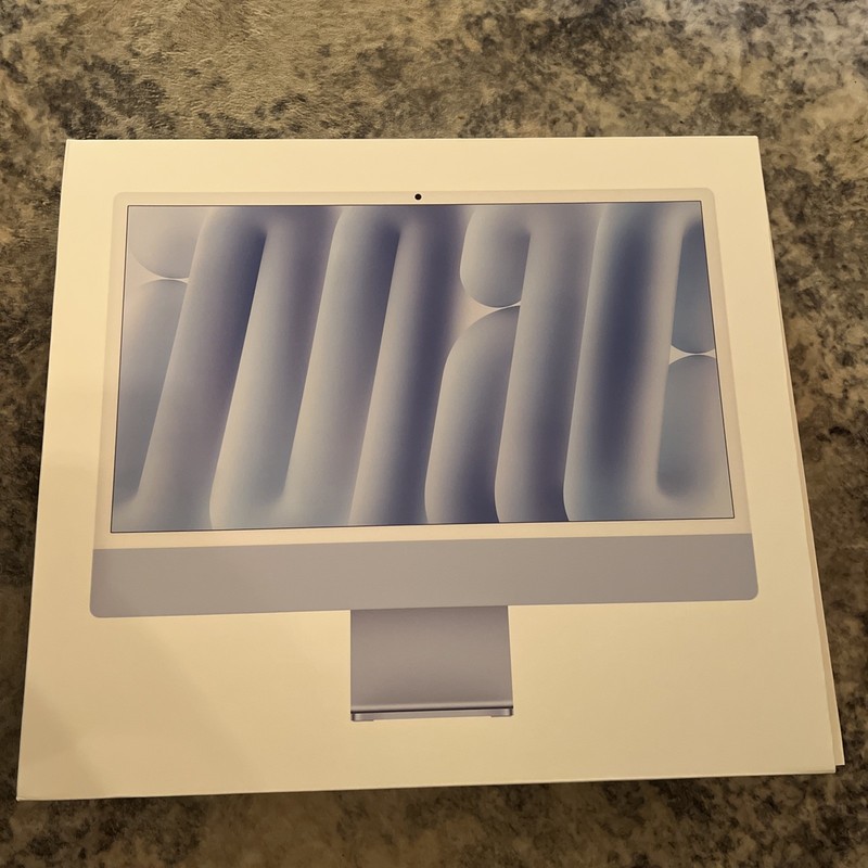 New! Apple iMac 24” Desktop Blue M4 2024 Box Only !