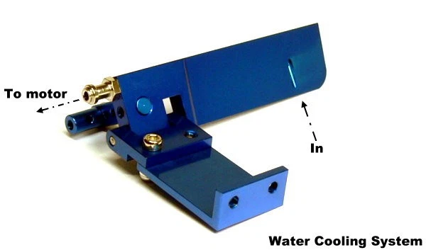 RC Model Ship 75mm Blue Aluminium Cooling R/C Hobby Boat Rudder HR290 - Image 2 of 3