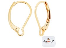 1 Box 50Pcs Leverback Earring Findings 24K Gold Plated French Earring Hooks 1