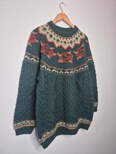94 Target reine Schurwolle Blumen Strick Pull...
