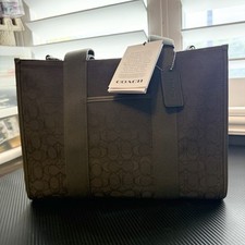 NWT Coach CY368 Smith Tote Bag In Signature Jacquard Olive Drab Crossbody