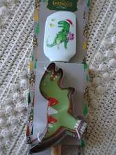 Ciroa CHRISTMAS SANTA TREX DINOSAUR Large Spatula T-REX Cookie Cutter NEW