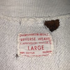 Vintage Champion 1960s True USA Reverse Weave Sweatshirt Gray Basic Crewneck 60s