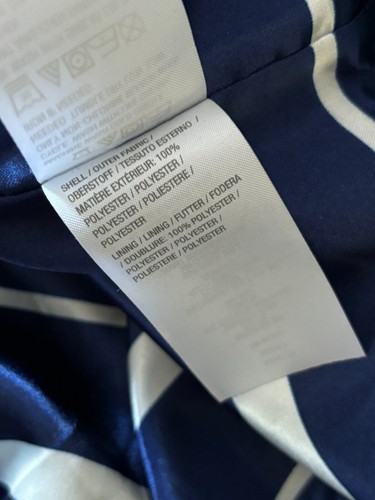 Dennis by Dennis Basso Blue White Full Zip-Up Hooded Top Women's Size Medium - Picture 8 of 8