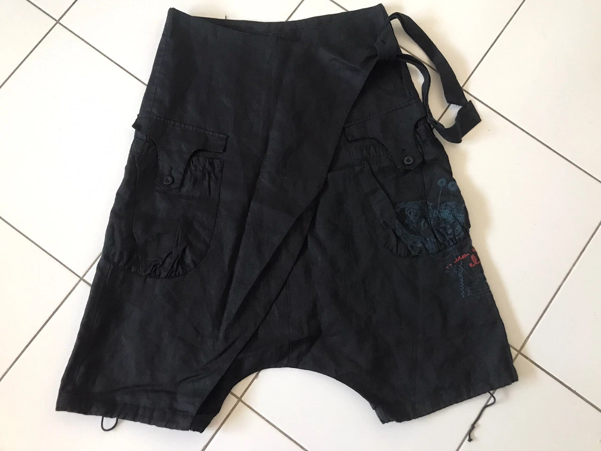 Jupe Mi-longue Desigual Femme Taille 36 Noir, Rouge Foncé, Vert Gazon