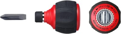 ANEX Mnisuta60 Stubby Ratchet Screwdriver Elastomer +2x-6x30 No.306-D JIS New