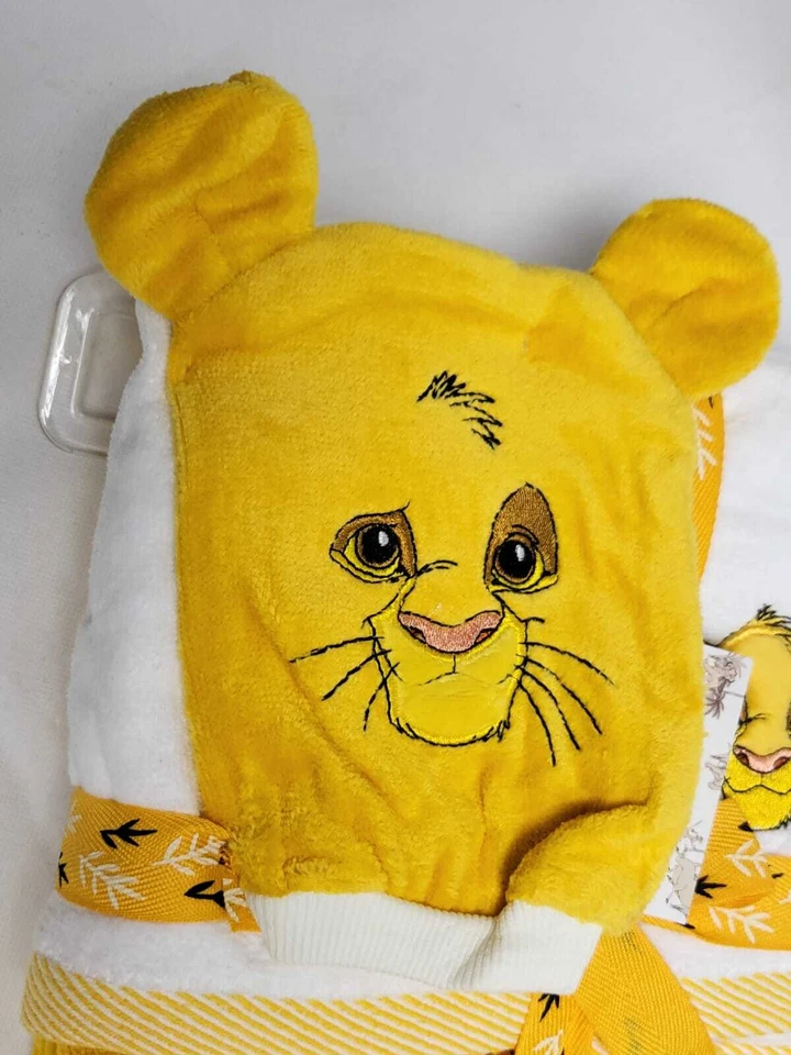 Disney Simba The Lion King Yellow Wash Mitt Bath Towel Hand Towel Set Primark - Image 4 of 4