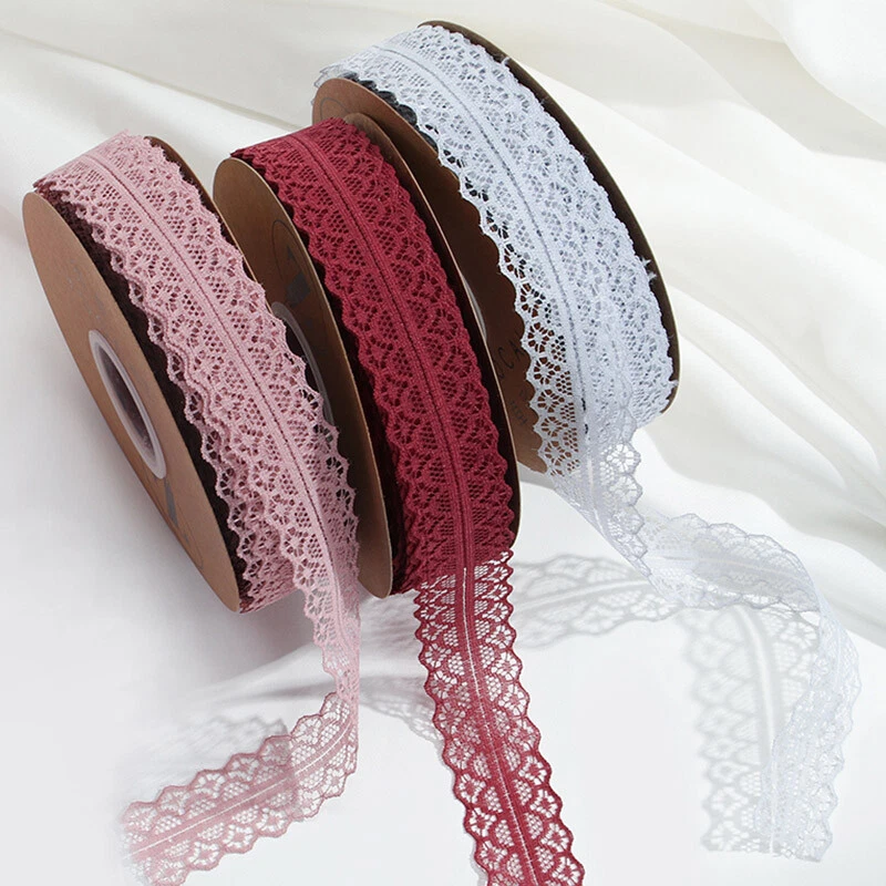 17 Colors Lace Ribbon Trim Bilateral - Sewing Gift Craft - 3cm x 25/50 Yds  Roll