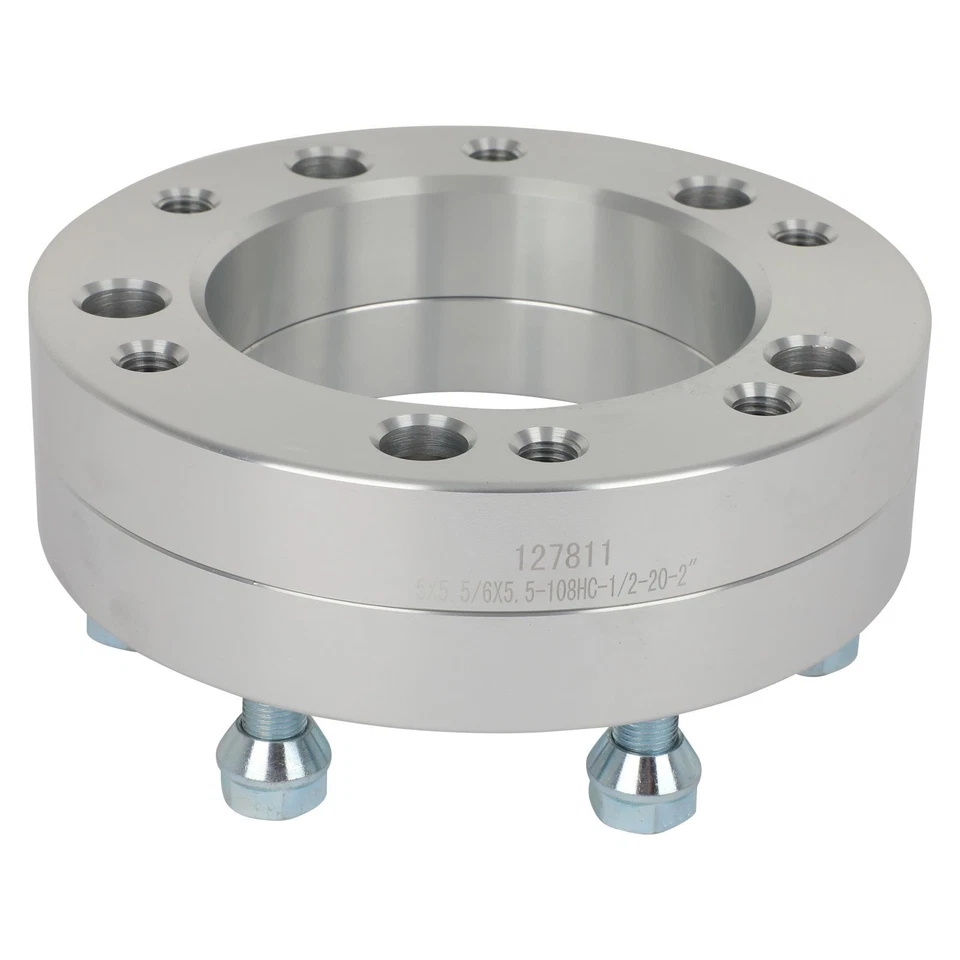 4Pcs 2" 5x5 to 6x5.5 Wheel Adapters 1/2" For 1992-2002 Ford E-150 Econoline - Image 2 of 4