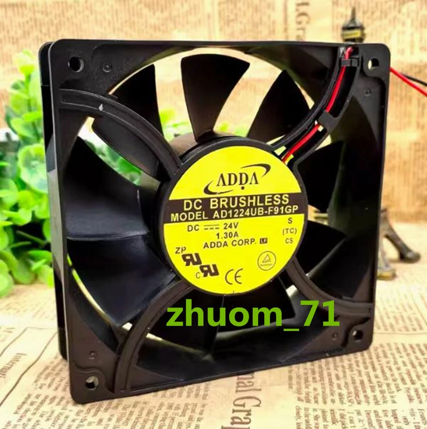 1PC ADDA AD1224UB-F91GP 24V 1.30A 12038 12cm Ball inverter cooling fan - Image 2 of 4
