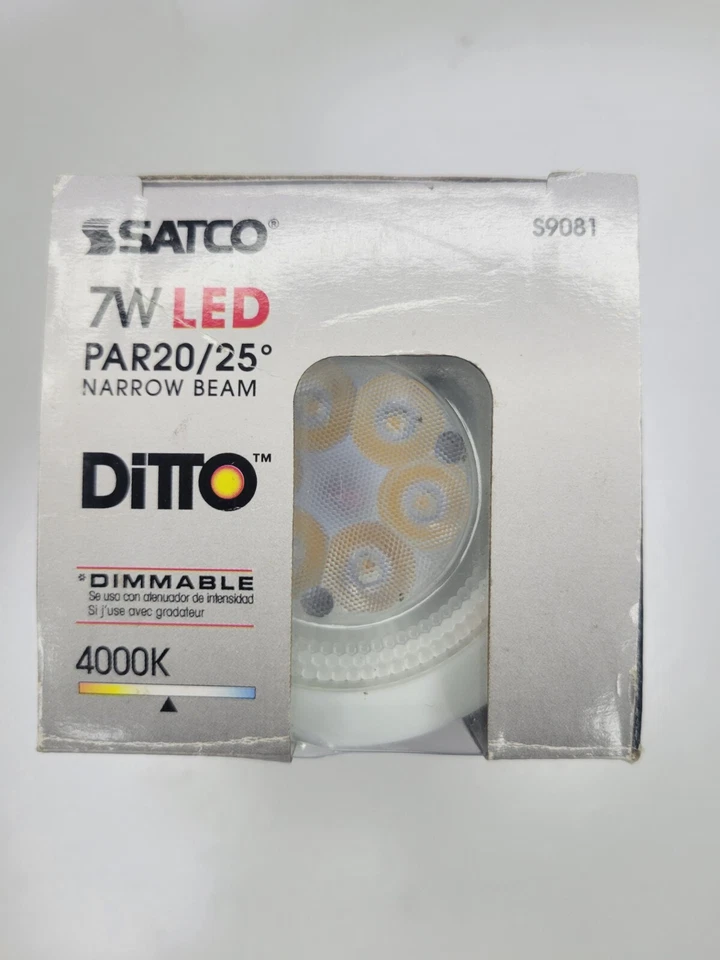 Satco Ditto 7W LED Narrow Beam  PAR20/25° 430 Lumens Light Bulb Spot Light - Image 3 of 4