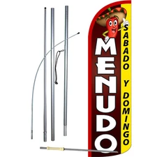 Menudo Sabado Y Domingo Complete Swooper Flag Bundle