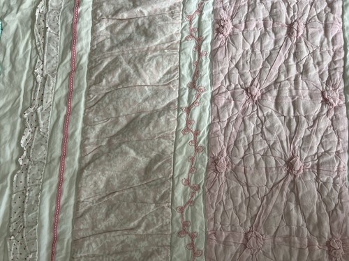 Pottery Barn Kids Bailey Ruffle Mermaid Quilt Twin Reversible +Sham +Sheet READ - Picture 8 of 23