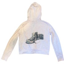 Sparkle By Stoopher Girls Pink Zip Hoodie w/ Rhinestone Embellished Sneaker 4-5
