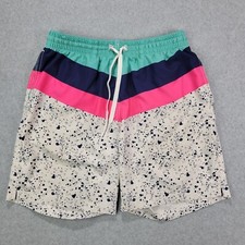Chubbies Men  s Small Aquatic Libations 5.5  Inseam Swim Trunks Turquoise Aqua