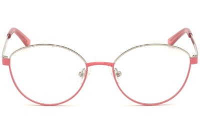 GUESS GU3043 Silver & Pink 072 Round Metal Eyeglasses 51-17-140 GU 3043 eyecandy
