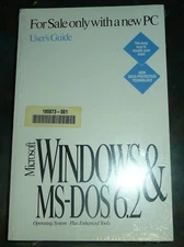 Microsoft Windows & MS-DOS 6.2 User's Guide Manual - NEW - 195973-001